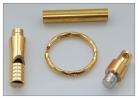 Keyring Whistle Kits x 5 - Gold Plated