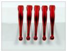 Fancy Slimline Pen Clips x 5 - Shiny Red