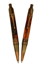ProzX Art Deco Clicker Kit - Antique Rose Copper/Gun Polish Twist Pen